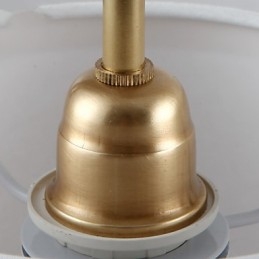 Lampada a sospensione classica in cristallo e metallo finitura ottone, 3 lampadine