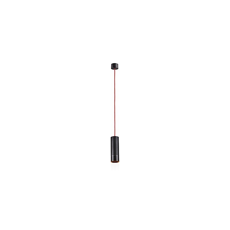 1 mini lampada a sospensione nera anodizzata in alluminio