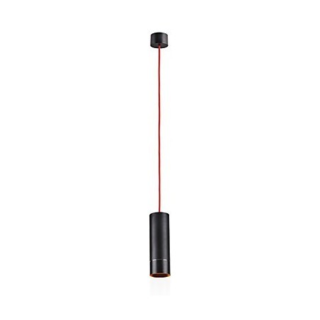 1 mini lampada a sospensione nera anodizzata in alluminio
