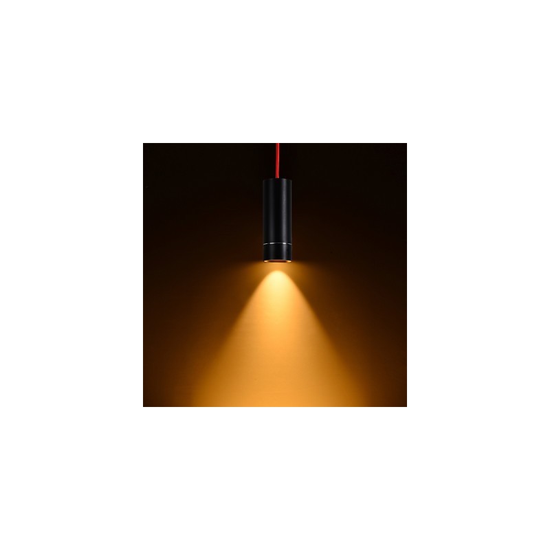 1 mini lampada a sospensione nera anodizzata in alluminio