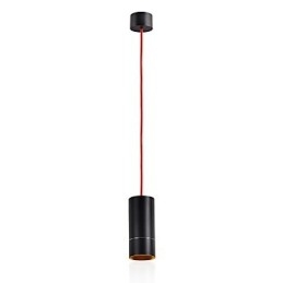 1 Mini lampada a sospensione LED nera anodizzata in alluminio