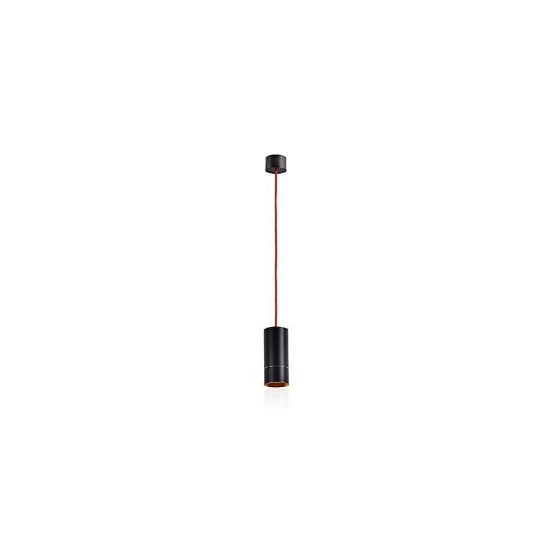 1 Mini lampada a sospensione LED nera anodizzata in alluminio