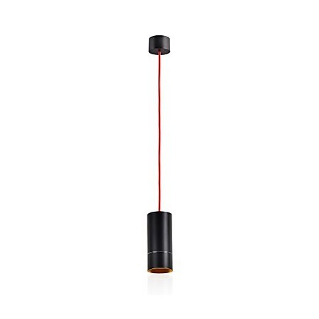 1 Mini lampada a sospensione LED nera anodizzata in alluminio