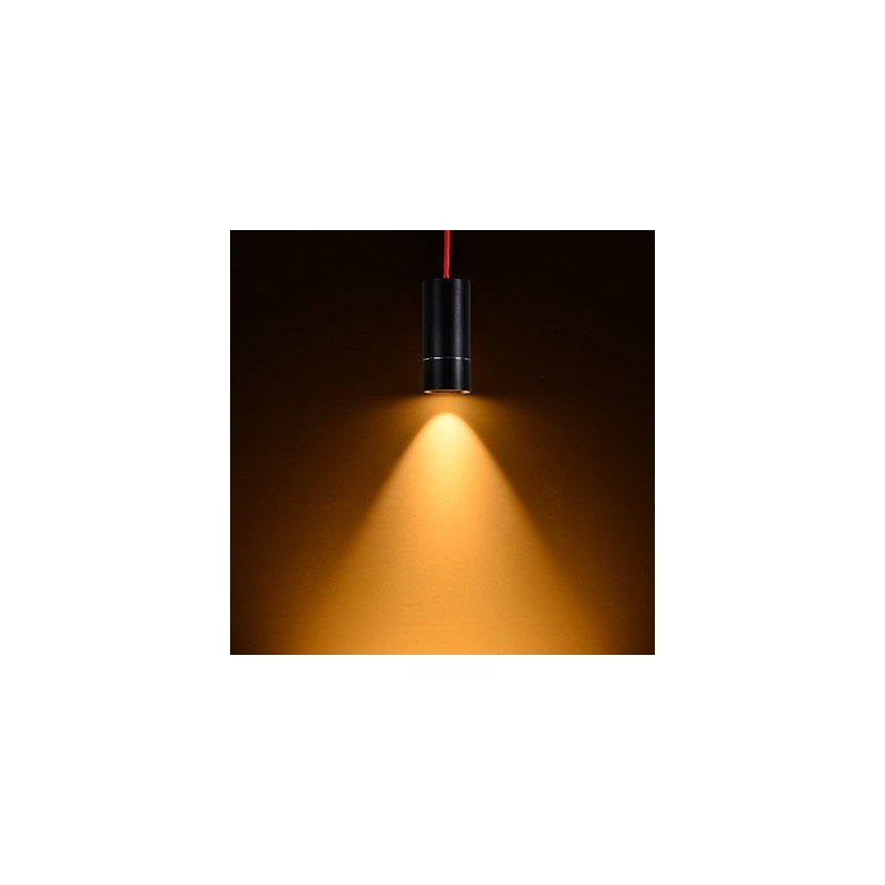 1 Mini lampada a sospensione LED nera anodizzata in alluminio
