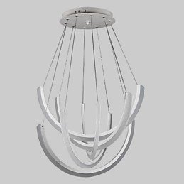 Lampada a sospensione lineare moderna industriale in acrilico 72W 3 lampadine