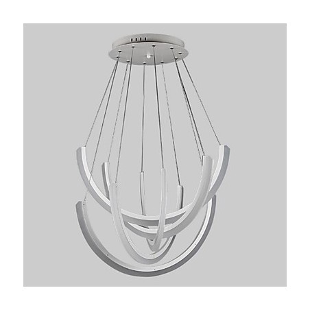 Lampada a sospensione lineare moderna industriale in acrilico 72W 3 lampadine