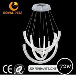 Lampada a sospensione lineare moderna industriale in acrilico 72W 3 lampadine