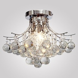 Lampadario a filo moderno in cristallo 3 luci cromo argento