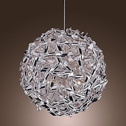 Lampada a sospensione mini in alluminio argentato