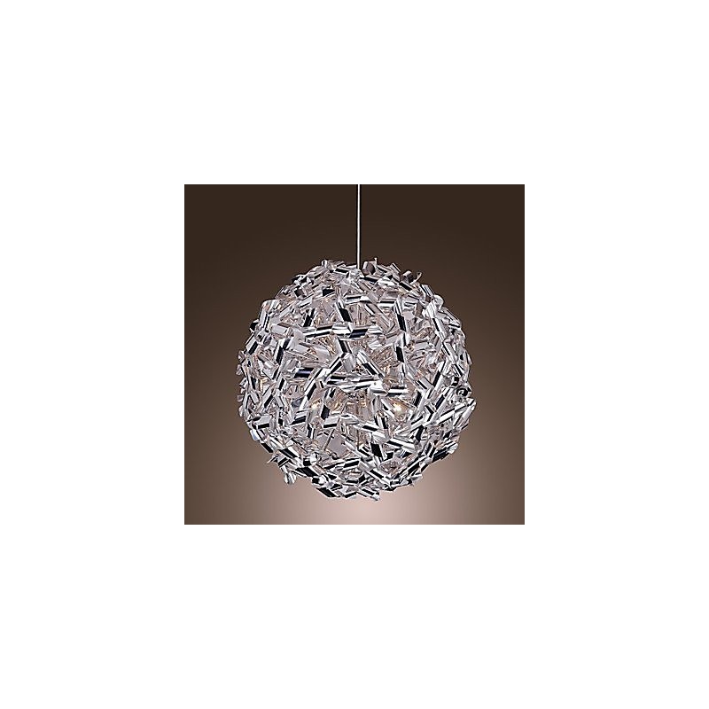 Lampada a sospensione mini in alluminio argentato