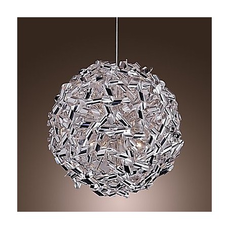 Lampada a sospensione mini in alluminio argentato