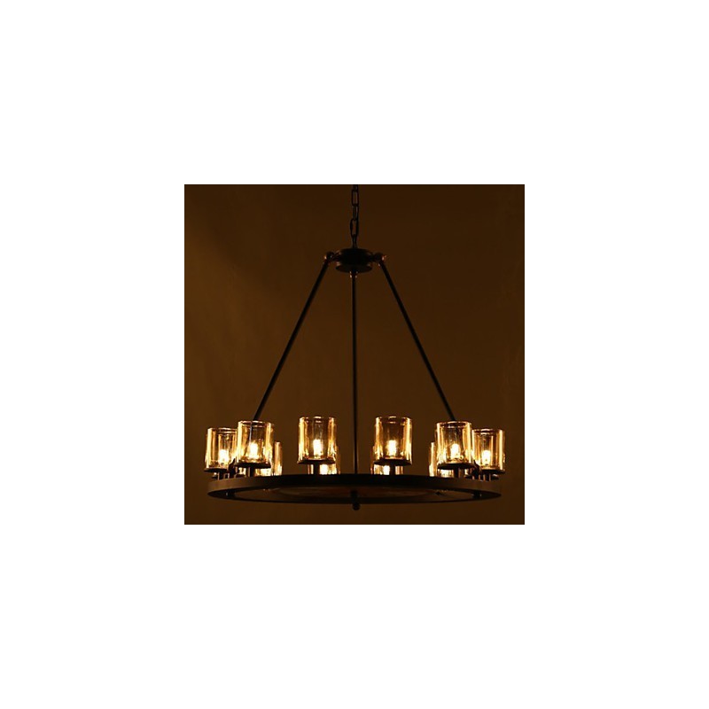 Lampadario Tieyi in metallo nero con paralumi grigi, G4, 65 cm