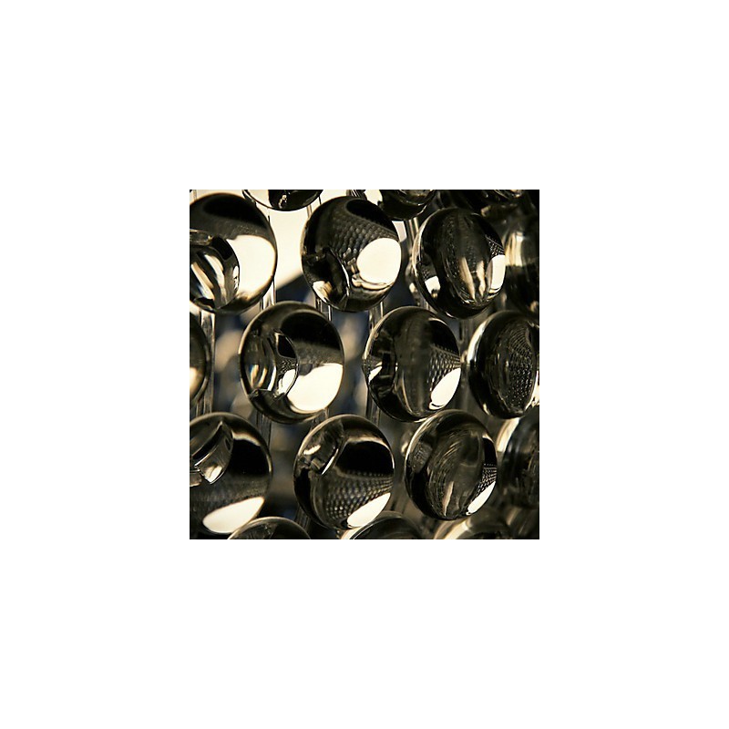 Lampada a sospensione con perline cromata in acrilico 1 luce Dia 14 x H 14 cm