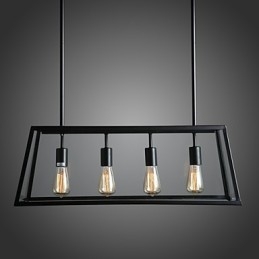 Lampadario rustico Lodge Mini in metallo elettroplaccato, 1 lampadina E26/E27, 78 cm