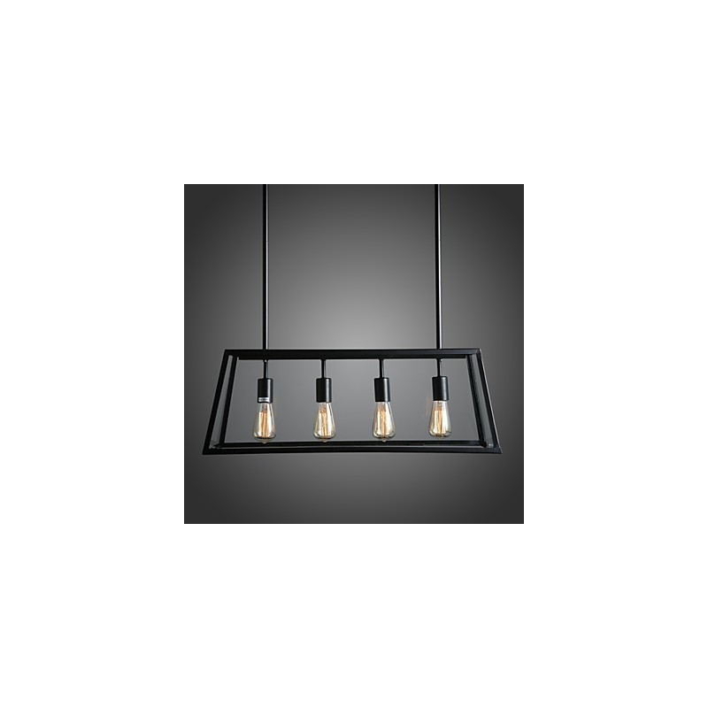 Lampadario rustico Lodge Mini in metallo elettroplaccato, 1 lampadina E26/E27, 78 cm