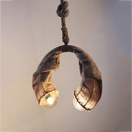 Lampada a sospensione classica retrò in metallo giallo