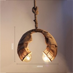 Lampada a sospensione classica retrò in metallo giallo