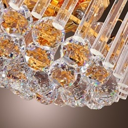 Lampadario in cristallo dorato classico a 7 luci
