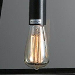Lampadario rustico Lodge Mini in metallo elettroplaccato, 1 lampadina E26/E27, 78 cm