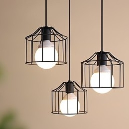 Lampada a sospensione in metallo stile country 1 luce