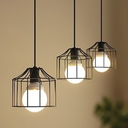 Lampada a sospensione in metallo stile country 1 luce