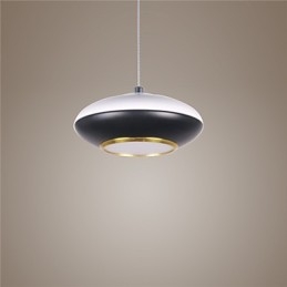 Lampada a sospensione LED disco volante moderna in acrilico bianco
