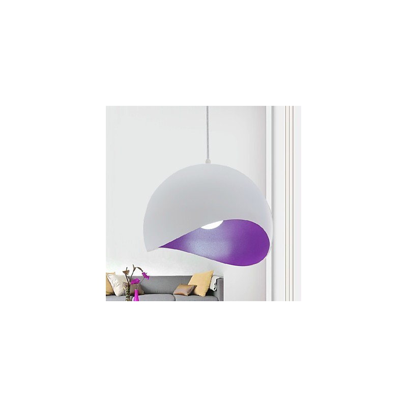 Lampada a sospensione mini moderna contemporanea bianca in metallo 3 luci E26/E27
