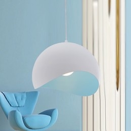 Lampada a sospensione mini moderna contemporanea bianca in metallo 3 luci E26/E27