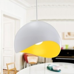 Lampada a sospensione mini moderna contemporanea bianca in metallo 3 luci E26/E27