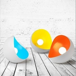 Lampada a sospensione mini moderna contemporanea bianca in metallo 3 luci E26/E27