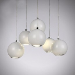 Lampada a sospensione LED mini globo bianco e nero