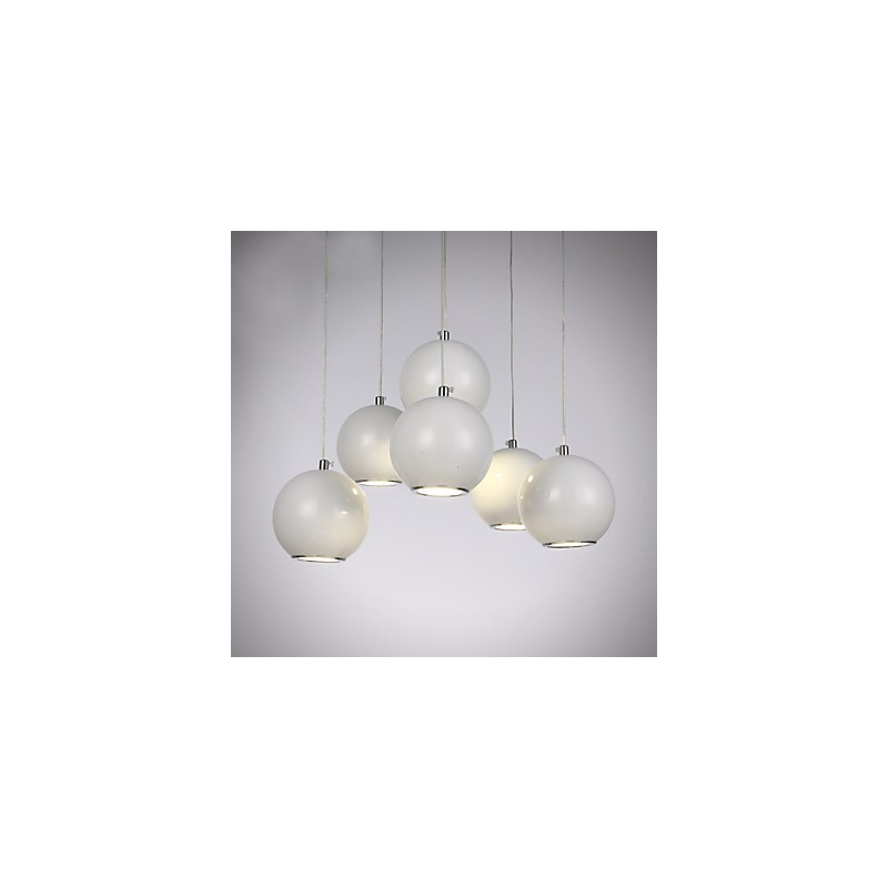 Lampada a sospensione LED mini globo bianco e nero