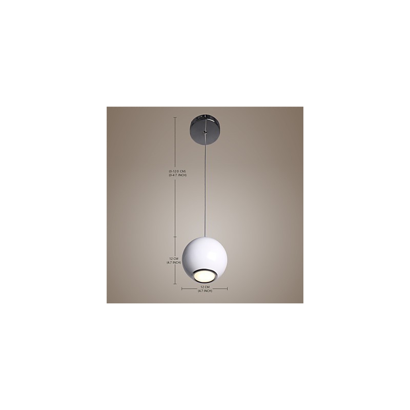 Lampada a sospensione LED mini globo bianco e nero