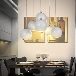 Lampada a sospensione LED mini globo bianco e nero