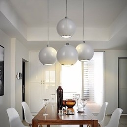 Lampada a sospensione LED mini globo bianco e nero