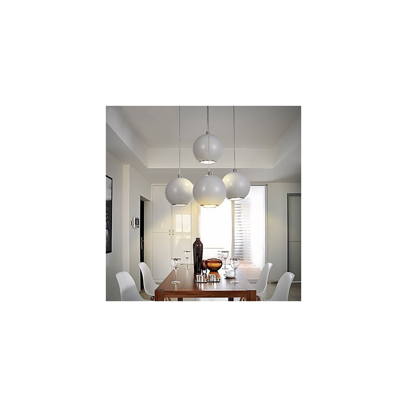 Lampada a sospensione LED mini globo bianco e nero