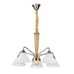 Lampada a sospensione moderna in legno e bambù
