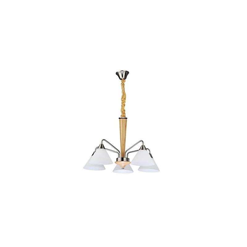 Lampada a sospensione moderna in legno e bambù