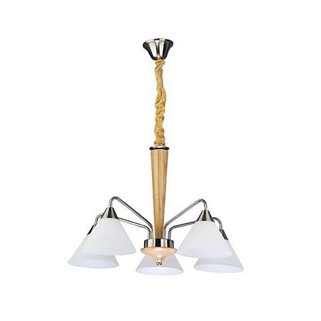 Lampada a sospensione moderna in legno e bambù