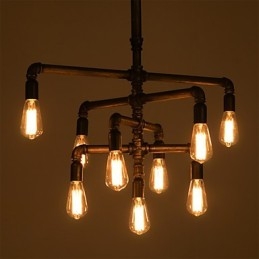 Lampadario a sospensione mini d'epoca con tubo di regolazione lungo