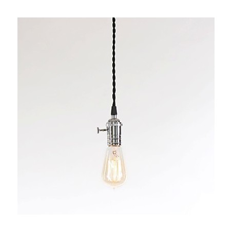Lampada a sospensione mini in metallo cromato stile vintage classico tradizionale
