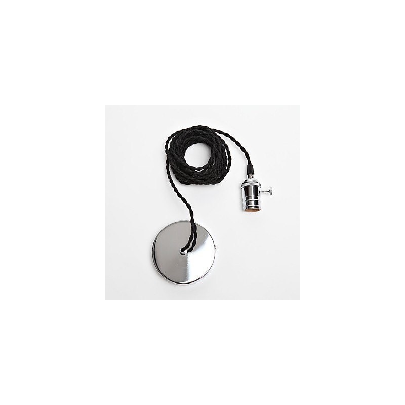 Lampada a sospensione mini in metallo cromato stile vintage classico tradizionale