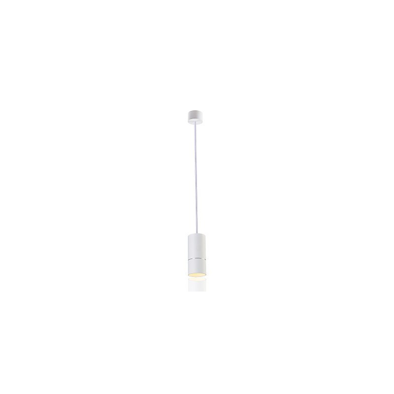 GE 05032 Lampada a sospensione mini LED 8W 136 mm 1 luce bianco polvere in alluminio
