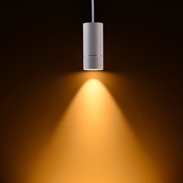 GE 05032 Lampada a sospensione mini LED 8W 136 mm 1 luce bianco polvere in alluminio