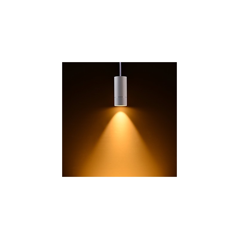 GE 05032 Lampada a sospensione mini LED 8W 136 mm 1 luce bianco polvere in alluminio