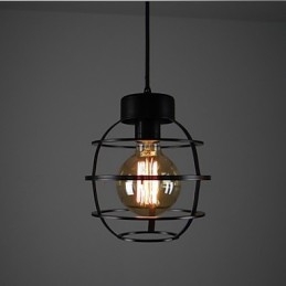 Lampada a sospensione in metallo nera stile retrò Retro Designers