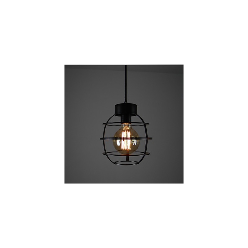 Lampada a sospensione in metallo nera stile retrò Retro Designers