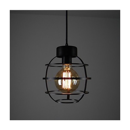 Lampada a sospensione in metallo nera stile retrò Retro Designers