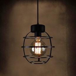 Lampada a sospensione in metallo nera stile retrò Retro Designers