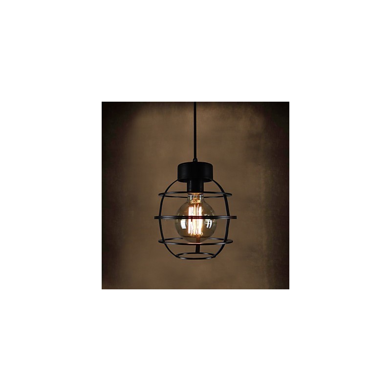 Lampada a sospensione in metallo nera stile retrò Retro Designers